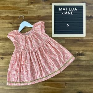 Matilda Jane Vintage Westside Fiona Loves Pink Floral Bows Peasant Cotton Top 6